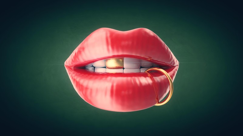 lips, artist, artwork, digital art, hd, 4k