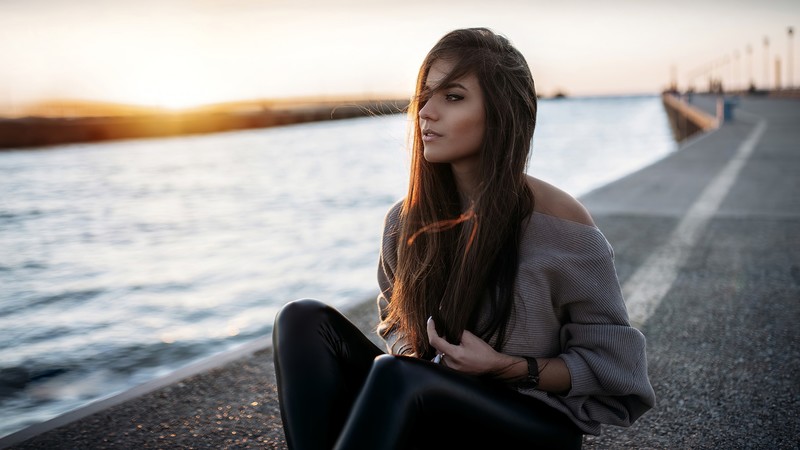 brunette, girls, model, hd, 4k, depth of field