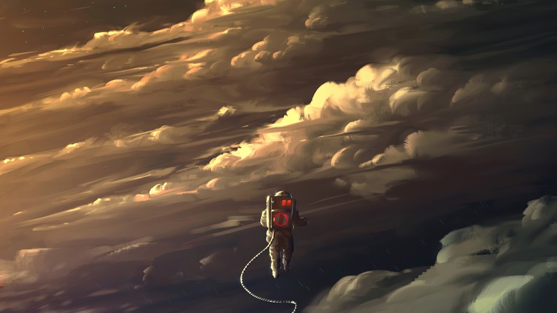 astronaut, artist, artwork, digital art, hd, 4k, artstation