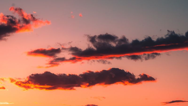 clouds, sky, sunset, beautiful, 4k
