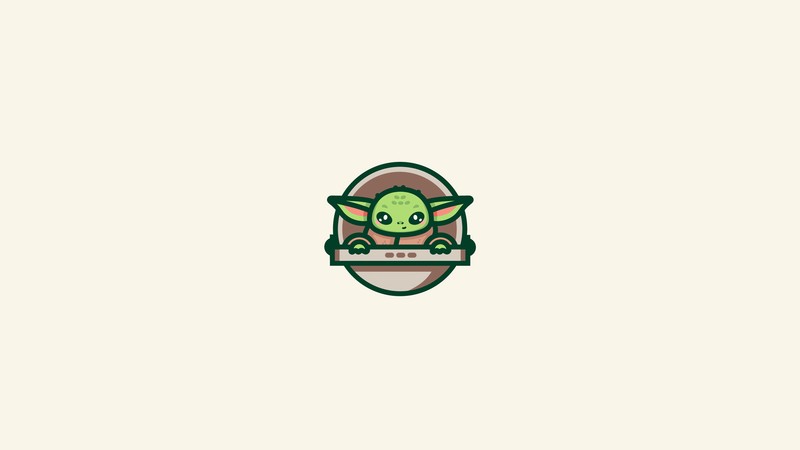 baby yoda, minimalism, minimalist, tv shows, hd, 4k