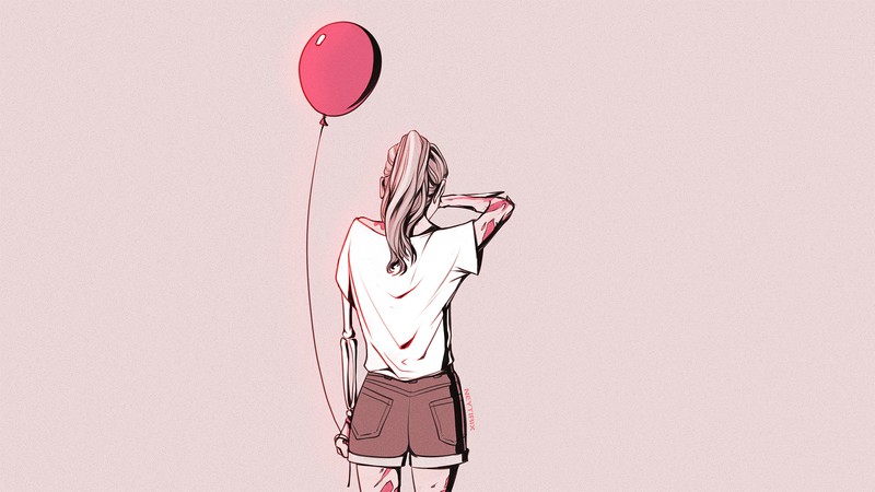 balloon, sad, alone, crying, artist, artwork, digital art, hd, 4k, deviantart