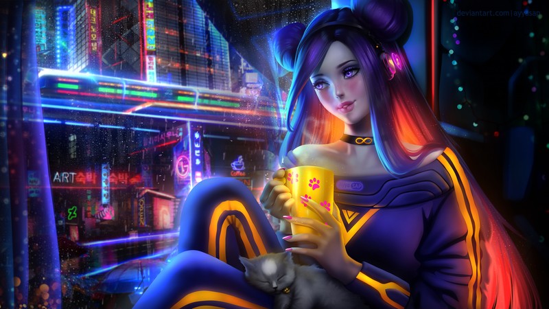 artist, artwork, digital art, hd, 4k, 5k, coffee, deviantart