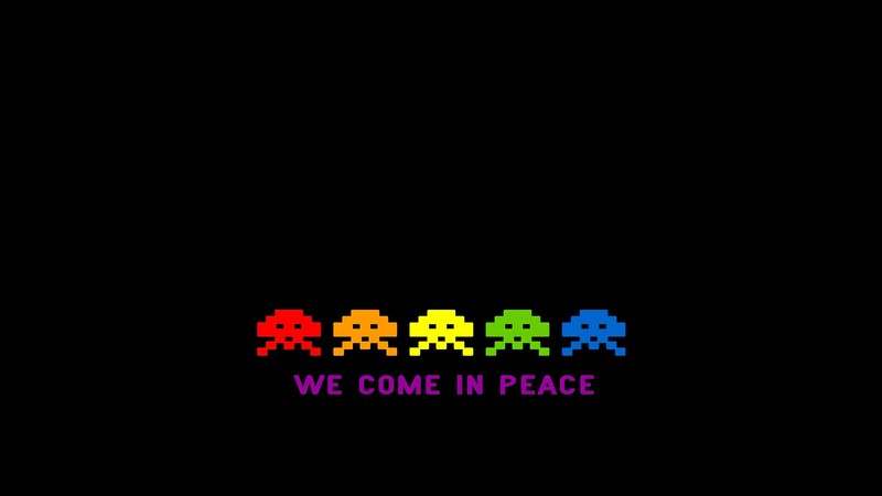 space invaders, games, minimalism, hd, artwork, 4k, minimalist, dark, black