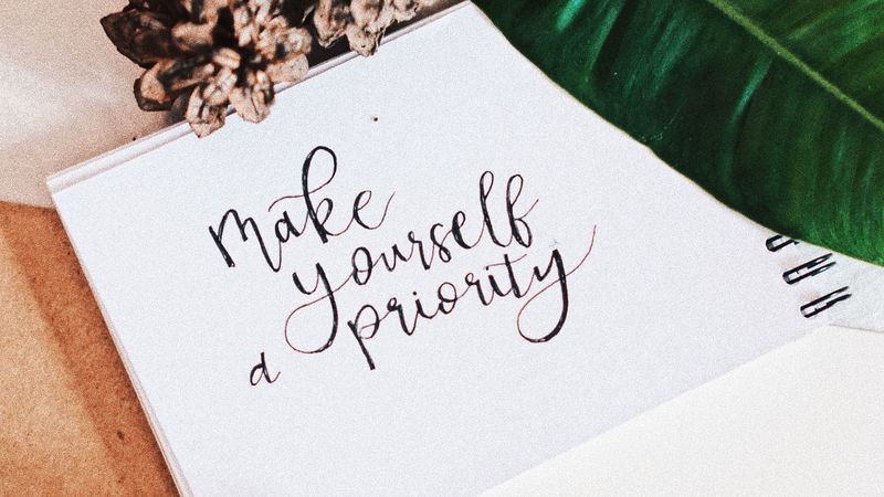 inscription, advice, lettering, pine cones, plant, 4k