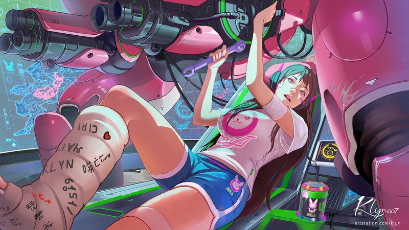 dva overwatch, overwatch 2, overwatch, games, hd, 4k, artstation