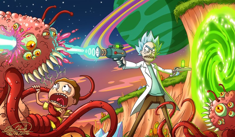 rick and morty, tv shows, hd, 4k, deviantart