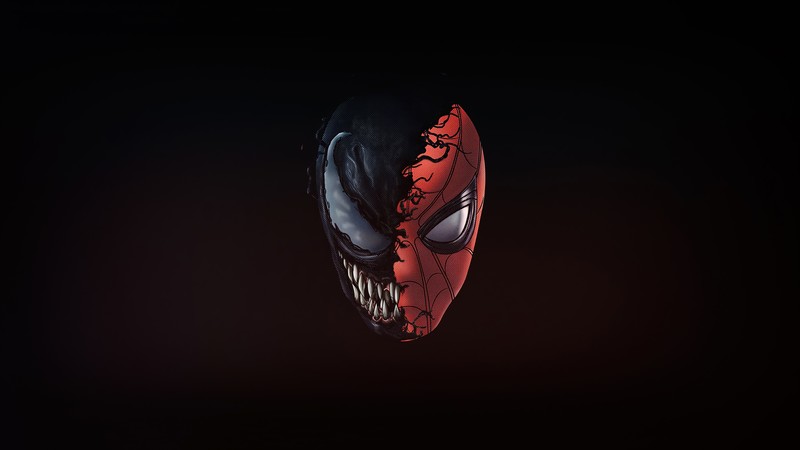 spiderman, venom, superheroes, hd, 4k, minimalism, minimalist
