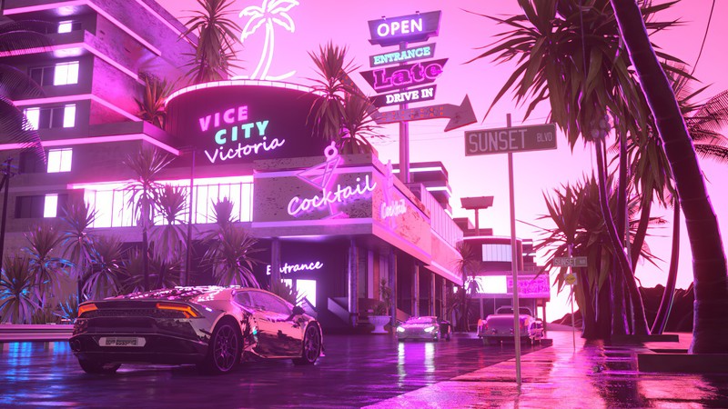 lamborghini, cars, hd, artist, artwork, digital art, 4k, pink, artstation