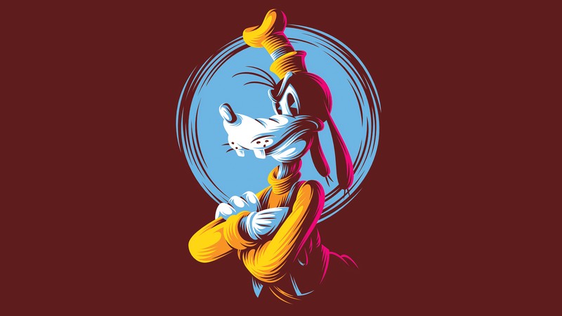 goofy, cartoons, hd, artist, artwork, digital art, 4k, minimalism, minimalist, behance