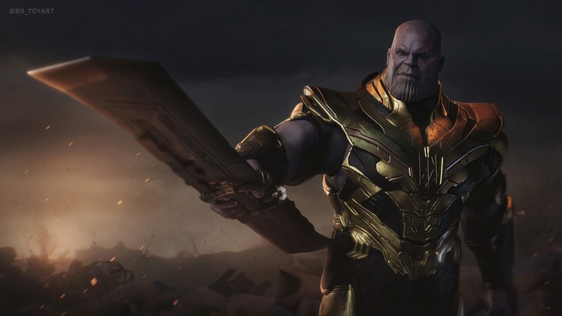 thanos, supervillain, superheroes, hd, 4k