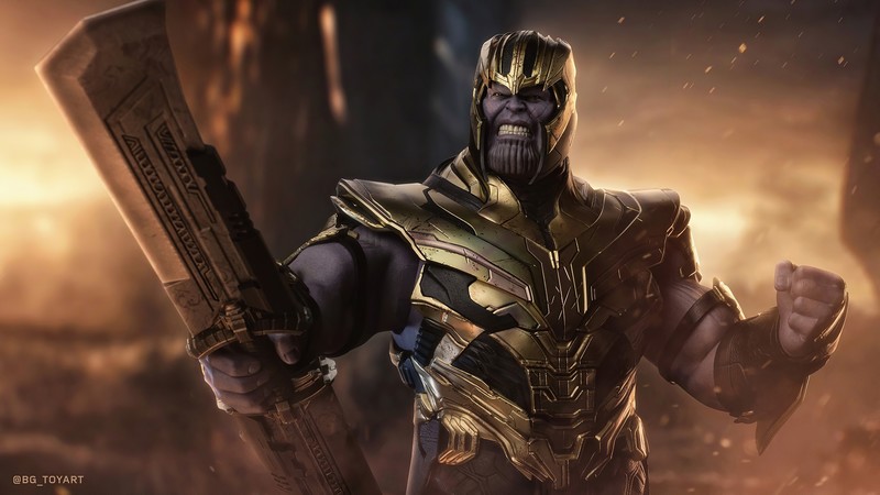 thanos, supervillain, superheroes, hd, 4k