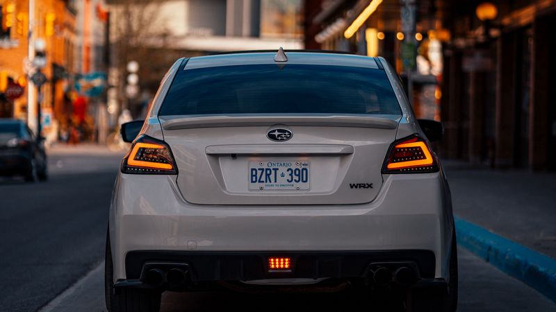 subaru wrx, subaru, car, sports car, rear view, 4k