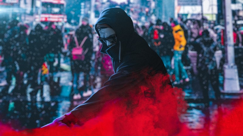 smoke, hoodie, artist, artwork, digital art, hd, 4k