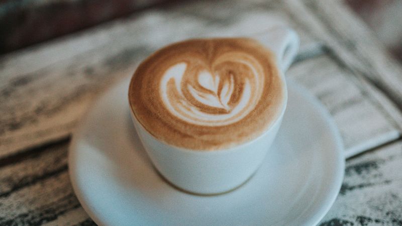 coffee, foam, drink, cup, white, 4k