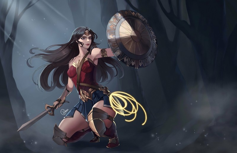 wonder woman, hd, 4k, superheroes, artwork, digital art, artstation