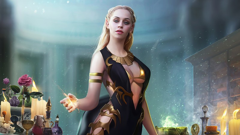 witch, artist, artwork, digital art, hd, 4k, artstation, fantasy