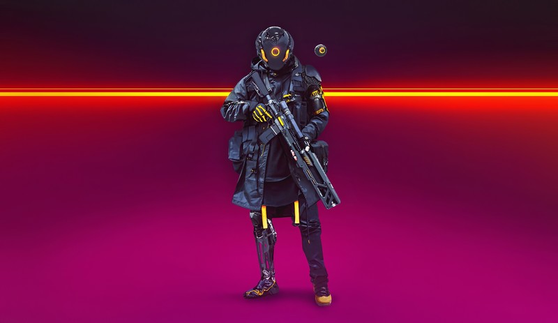 cyberpunk, soldier, artist, artwork, digital art, hd, 4k, artstation
