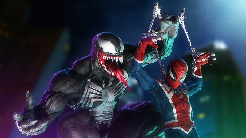 venom, spiderman, hd, 4k, superheroes, artwork