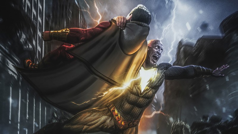 black adam, 2021 movies, movies, hd, superheroes, artwork, artist, digital art, shazam movie, artstation, 4k