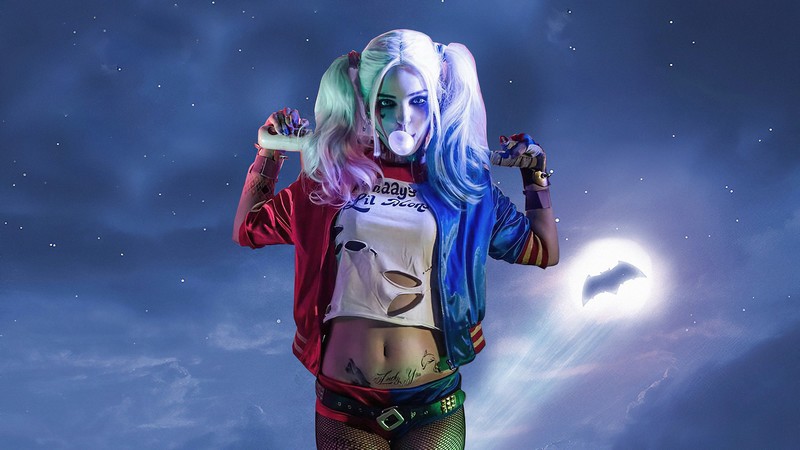 harley quinn, hd, superheroes, cosplay, artstation