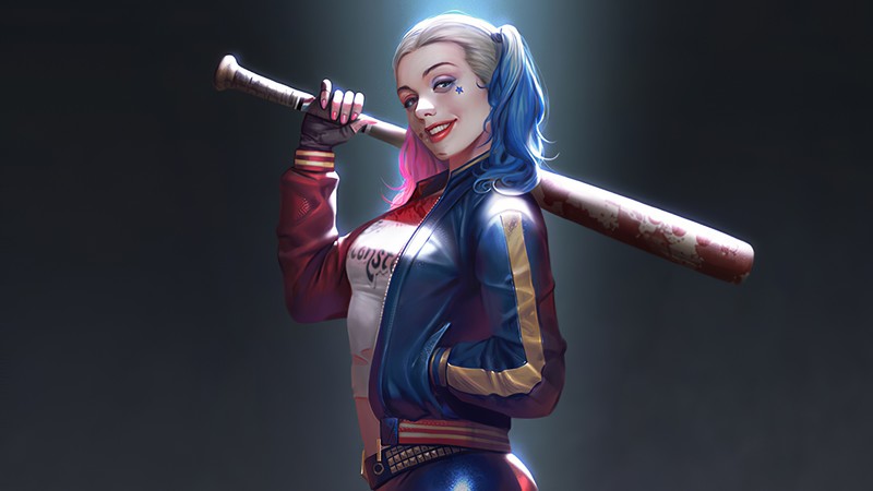 harley quinn, hd, superheroes, supervillain, artwork, artstation, 4k