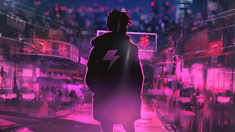 neon, artist, artwork, digital art, hd, 4k, pink