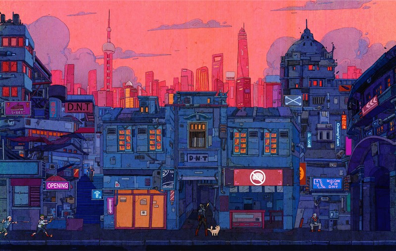 artist, artwork, digital art, hd, 4k, cityscape