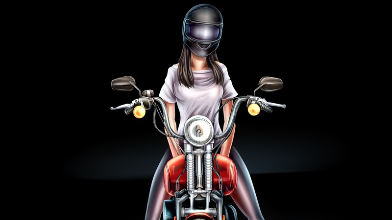 biker, artist, artwork, digital art, hd, 4k