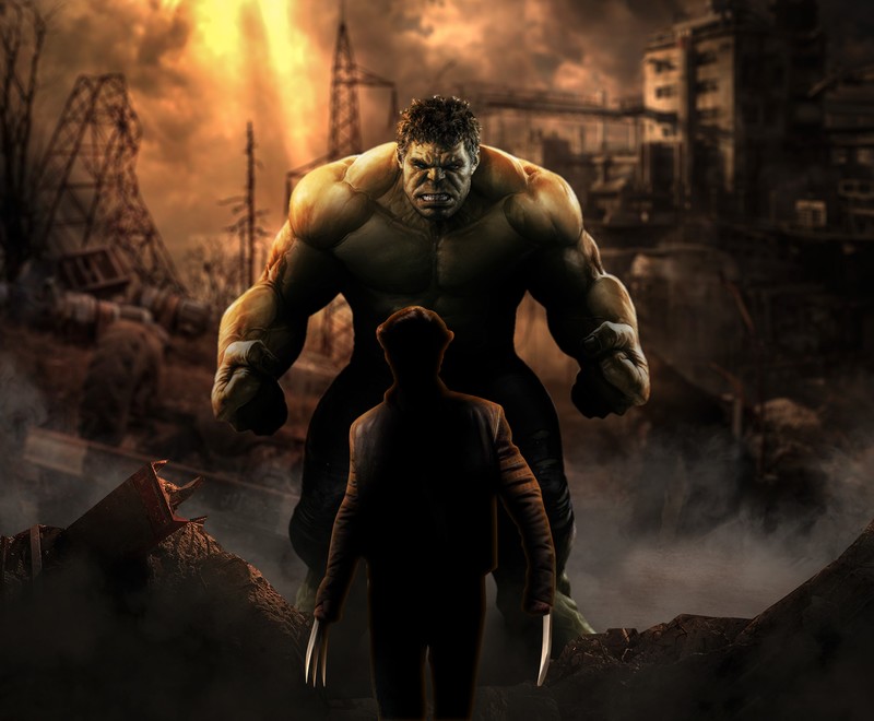 wolverine, hulk, hd, 4k, superheroes, artwork, deviantart