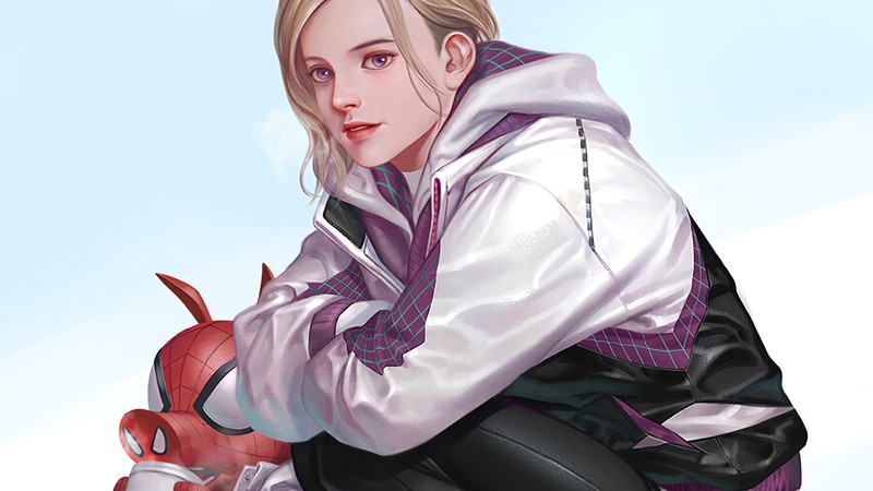 gwen stacy, superheroes, hd, 4k, artstation