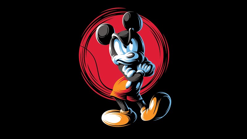 mickey mouse, cartoons, hd, artist, artwork, digital art, 4k, minimalism, minimalist, behance