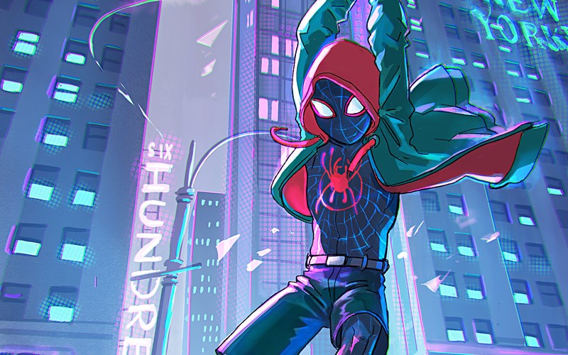 spiderman into the spider verse, spiderman, movies, hd, superheroes, artwork, artist, digital art, 4k, artstation