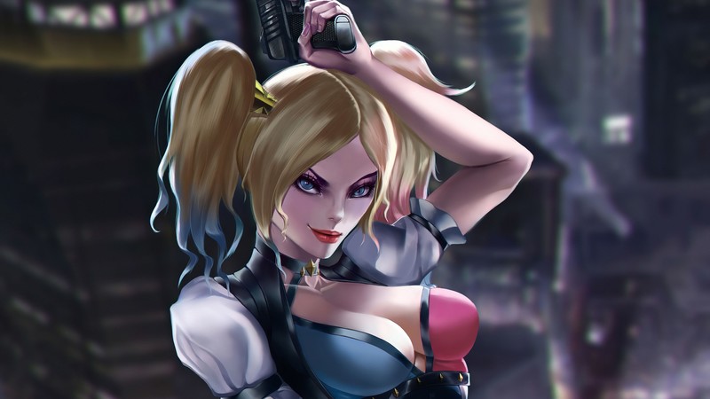 harley quinn, hd, 4k, superheroes, artist, artwork
