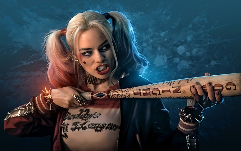 harley quinn, supervillain, artist, artwork, digital art, hd, 4k, artstation