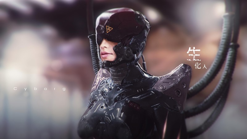 cyborg, artist, artwork, digital art, hd, 4k