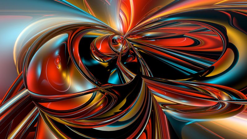 fractal, 3d, colorful, abstraction, 4k