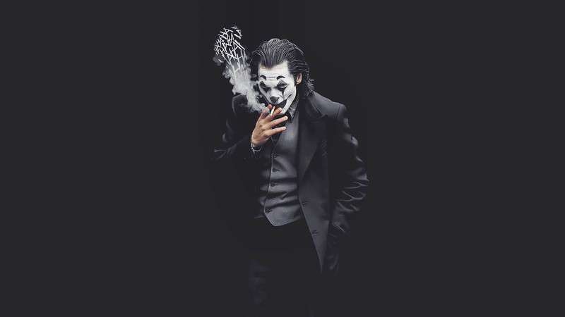 joker, supervillain, superheroes, hd, 4k, monochrome, black and white