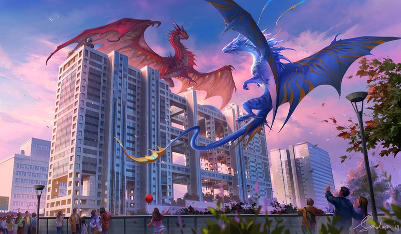 dragon, artist, artwork, digital art, hd, 4k, deviantart