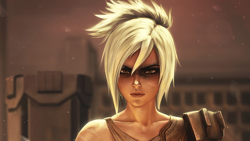 riven league of legends, league of legends, games, artist, artwork, digital art, artstation, hd, 4k
