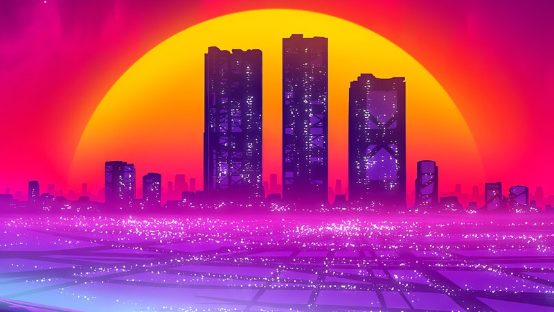 synthwave, retrowave, artist, artwork, digital art, hd, artstation