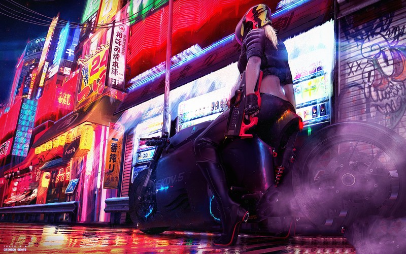 cyberpunk, artist, hd, 4k, artwork, artstation