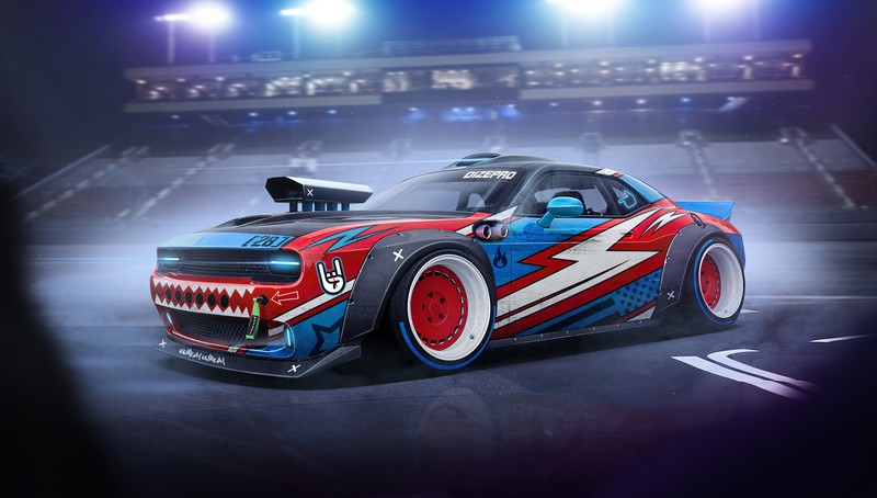 drifting cars, cars, artist, artwork, digital art, hd, 4k, artstation
