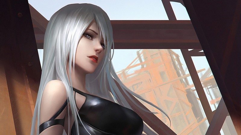 nier automata, games, hd, artist, artwork, digital art, artstation