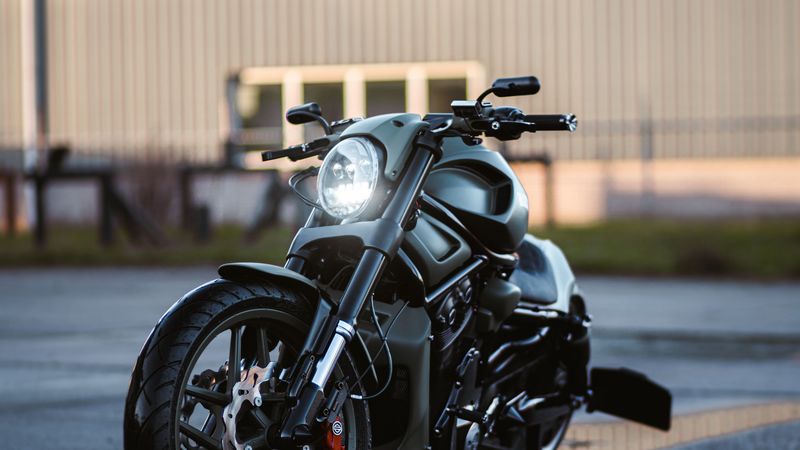 harley davidson vrod custom, harley davidson, bike, headlight, 4k