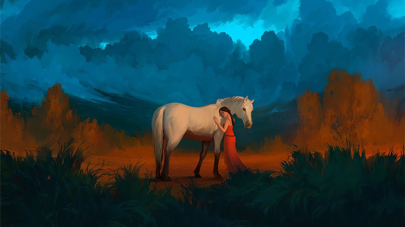 horse, artist, artwork, digital art, hd, 4k, artstation