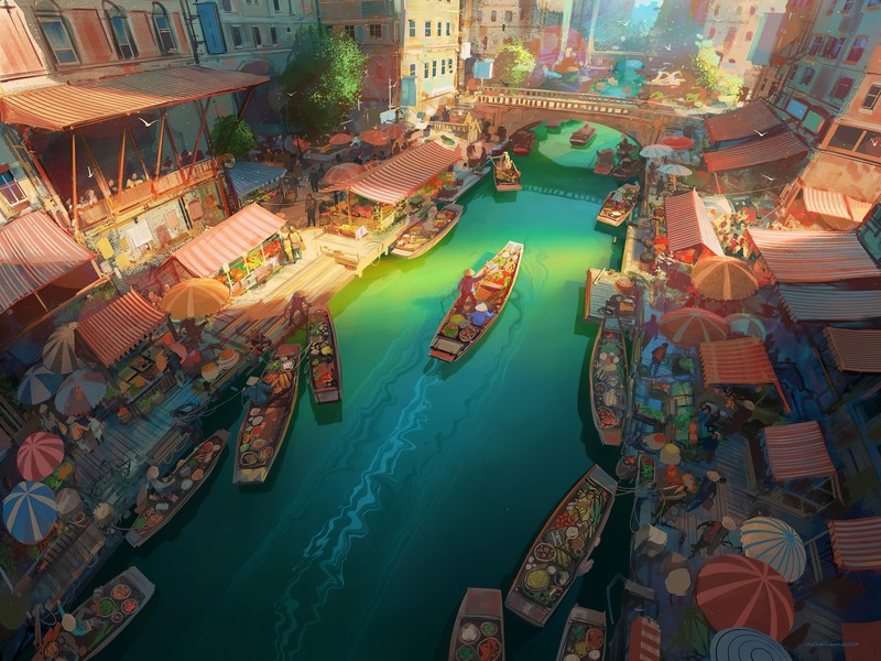 city, artist, artwork, digital art, hd, 4k, artstation
