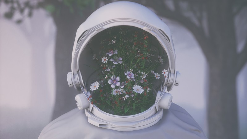 astronaut, flowers, photography, hd, 4k, manipulation, artstation