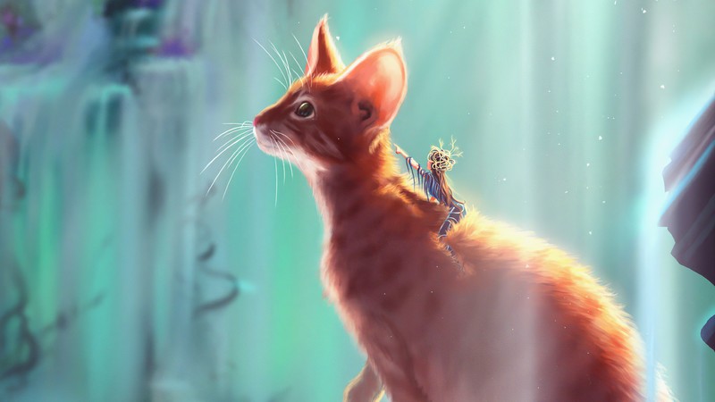cat, artist, artwork, digital art, hd, 4k, artstation