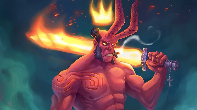 hellboy, superheroes, hd, artist, artwork, digital art, artstation